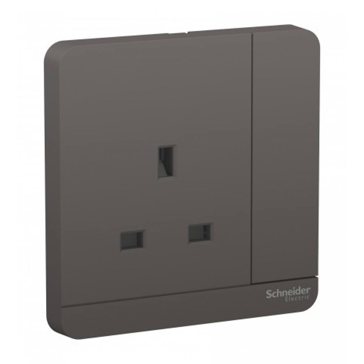 Schneider Electric 施耐德電氣 AvatarOn 13A單位連保護門有掣插座連LED指示燈 (石墨灰)